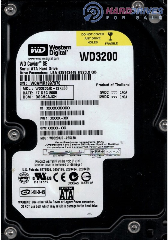 WD3200JD-22KLB0 