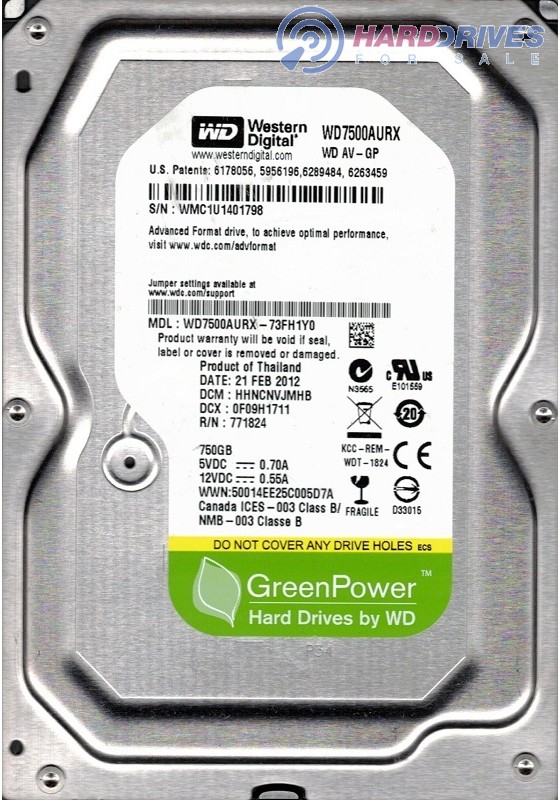 WD7500AURX-73FH1Y0