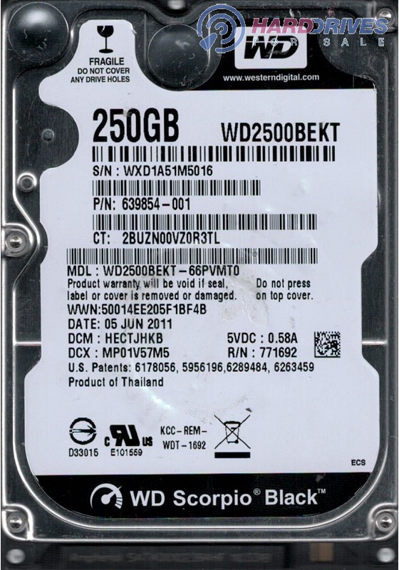 WD2500BEKT-66PVMT0