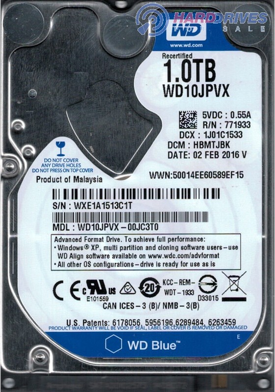 WD10JPVX-00JC3T0