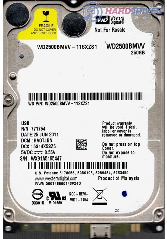 WD2500BMVV-11SXZS1