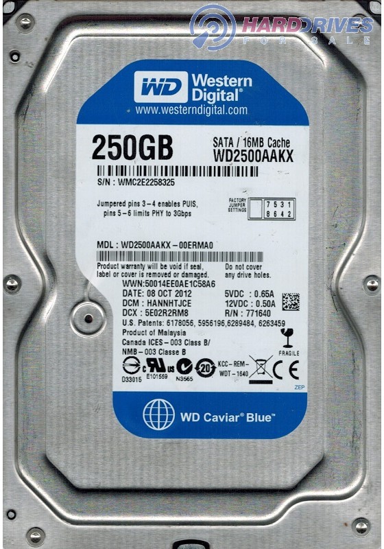 WD2500AAKX-00ERMA0