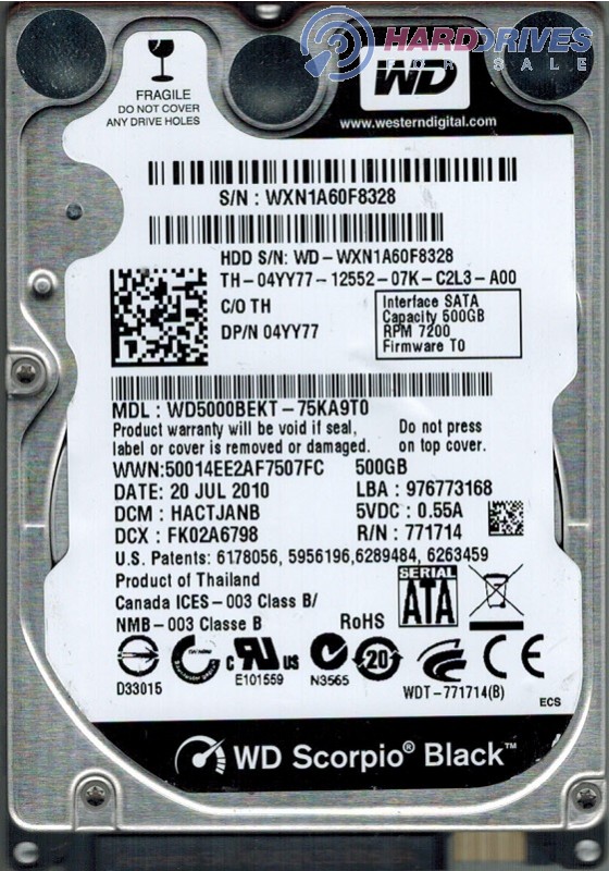 WD5000BEKT-75KA9T0