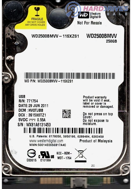 WD2500BMVV-11SXZS1
