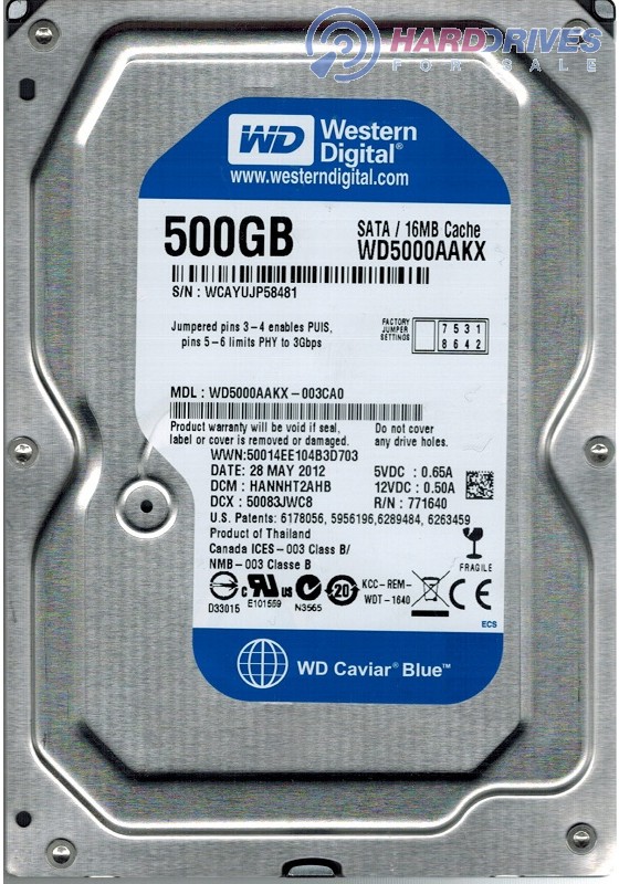 WD5000AAKX-003CA0