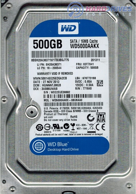  WD5000AAKX-08U6AA0