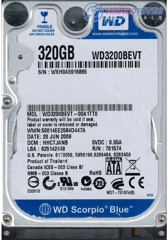 WD3200BEVT-00A1TT