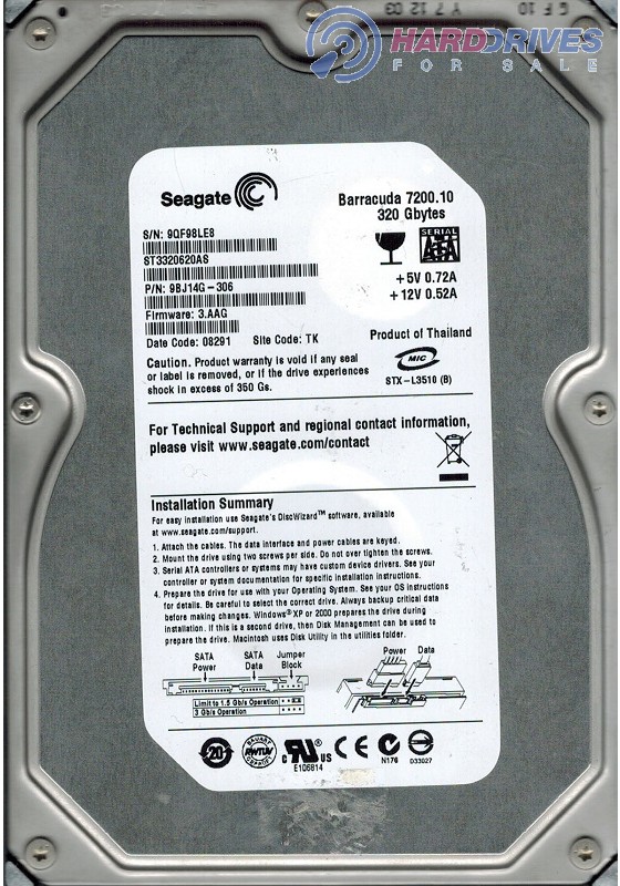 ST3320620AS 9BJ14G-306 3.AAG TK