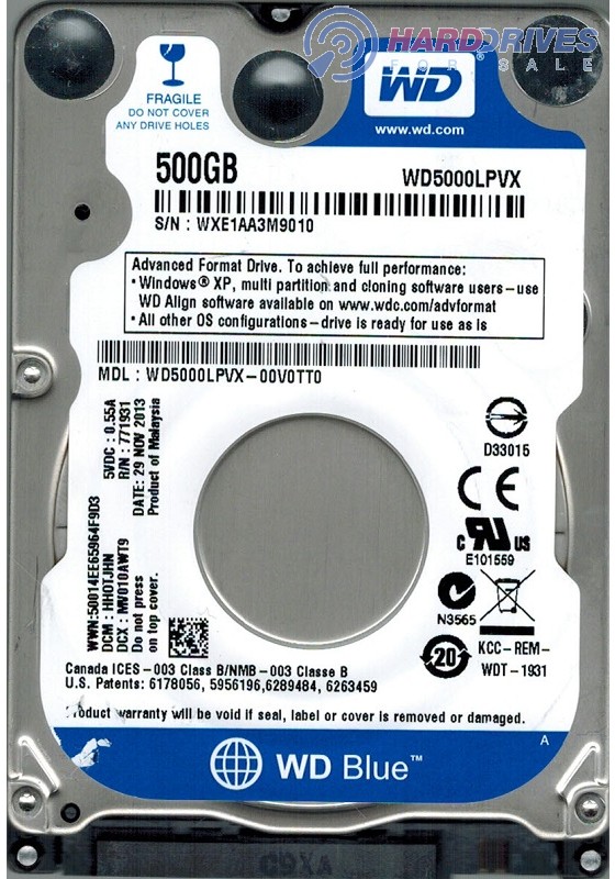 WD5000LPVX-00V0TT0