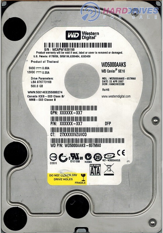 WD5000AAKS-65TMA0