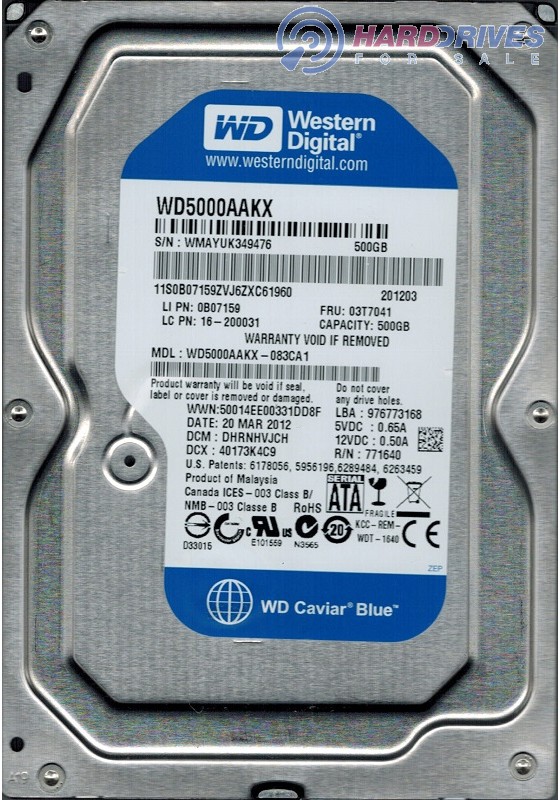 WD5000AAKX-083CA1