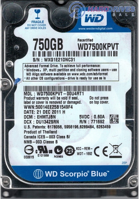 WD7500KPVT-00U4RT1