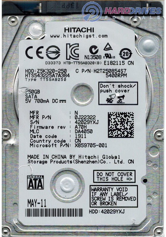 HTS543225A7A384 0J22322 DA4050