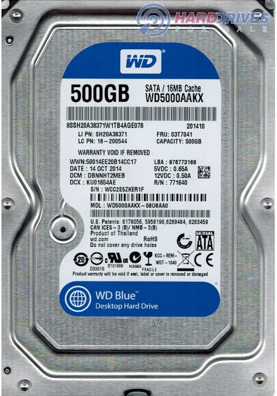 WD5000AAKX-08U6AA0