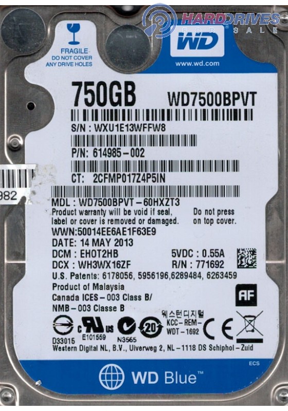 WD7500BPVT-60HXZT3