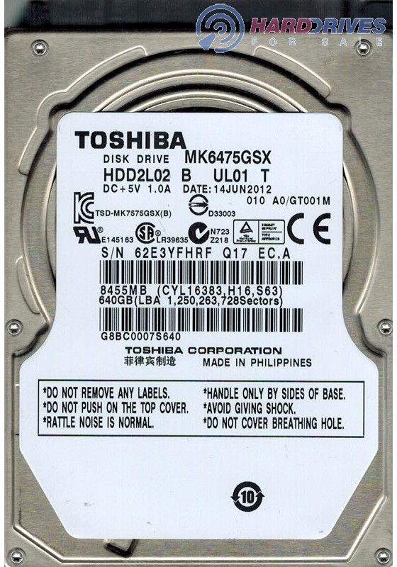 MK6475GSX HDD2L02 B UL01 T