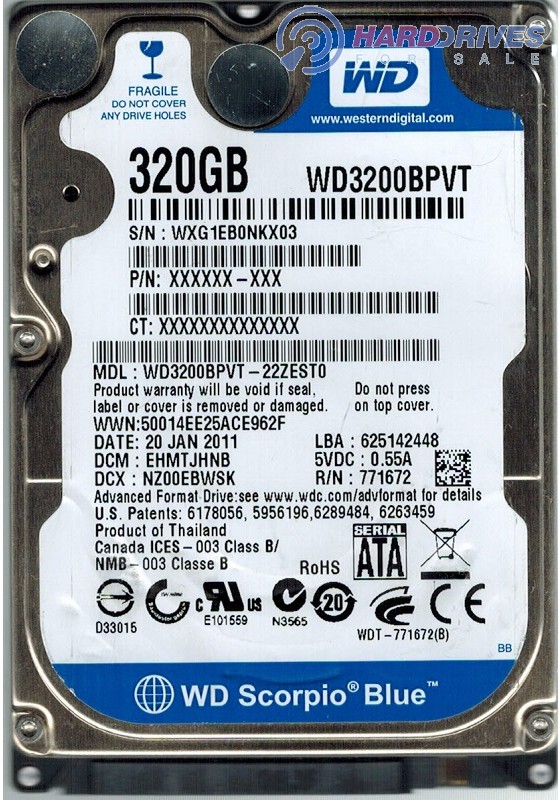 WD3200BPVT-22ZEST0