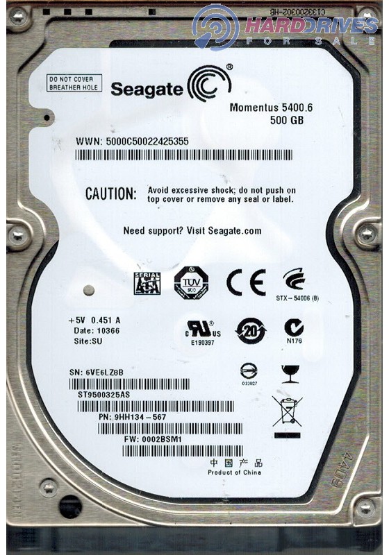 ST9500325AS 9HH134-567 0002BSM1 SU