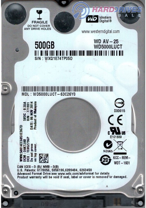 WD5000LUCT-63C26Y0