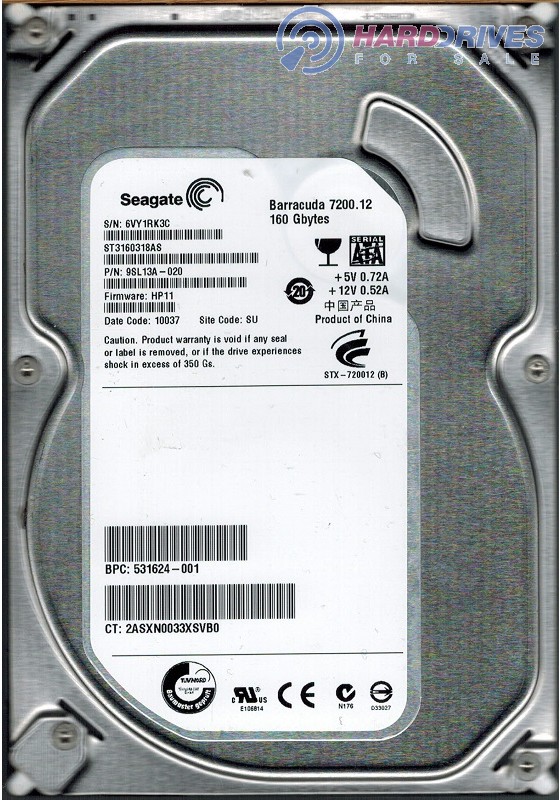 ST3160318AS 9SL13A-020 HP11 