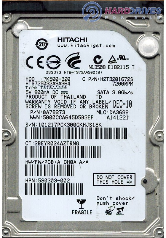 HTS725032A9A364 0A78273 DA3688