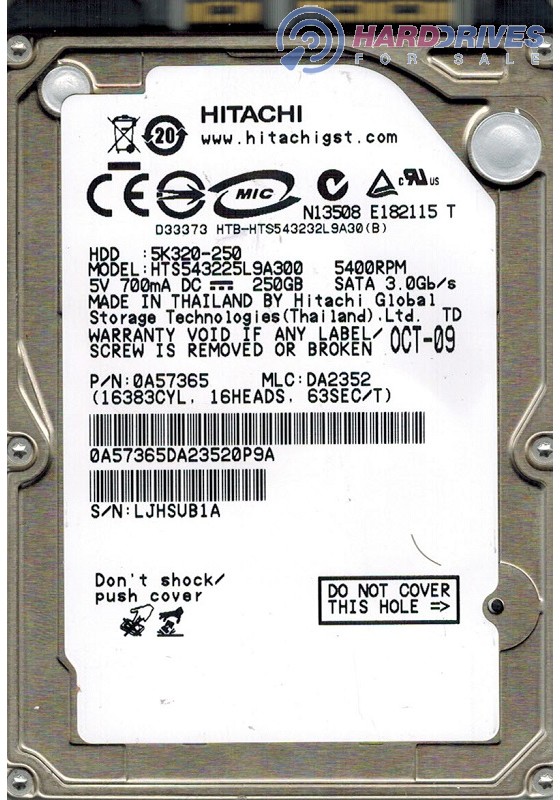 HTS543225L9A300 0A57365 DA2352