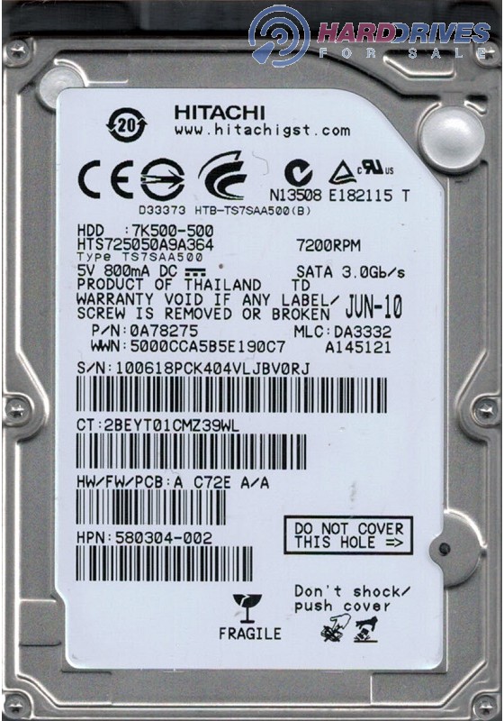 HTS725050A9A364