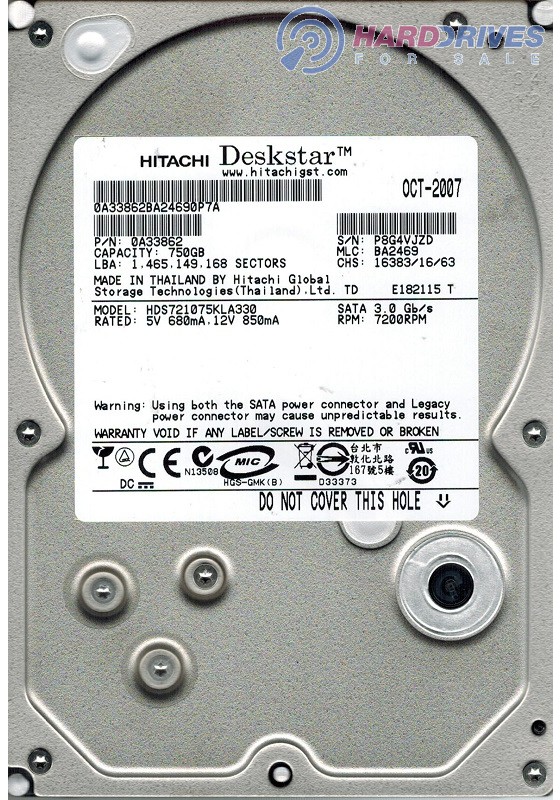 HDS721075KLA330 0A33862 BA2469