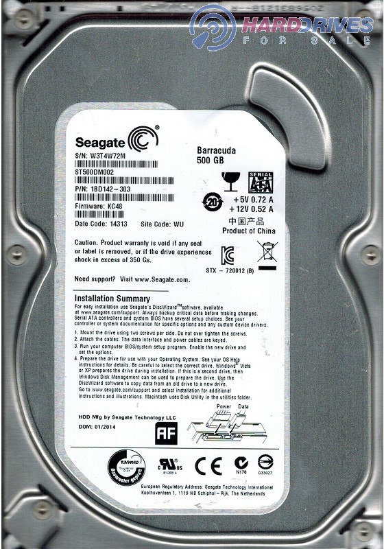 ST500DM002 1BD142-303 KC48 WU 