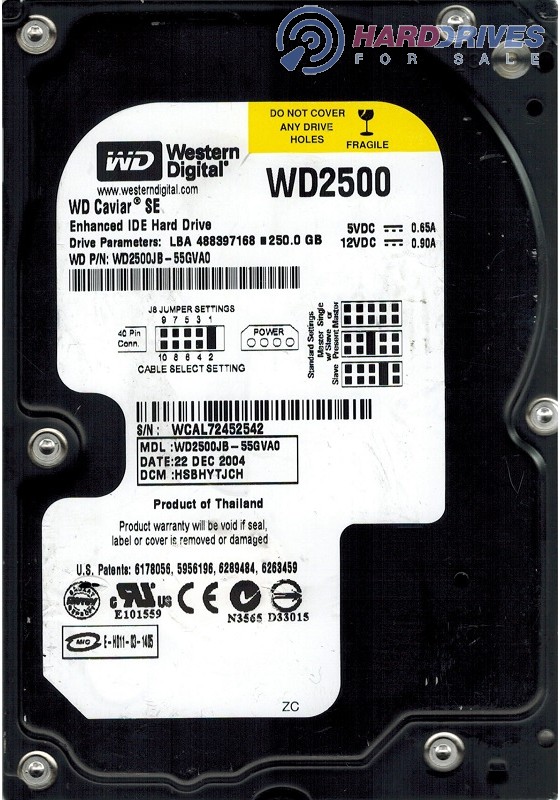WD2500JB-55GVA0
