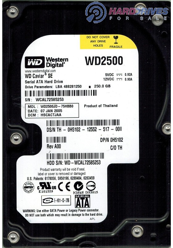 WD2500JD-75HBB0