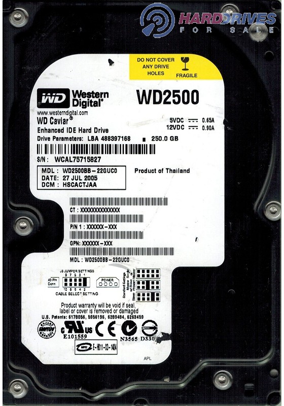 WD2500BB-22GUC0