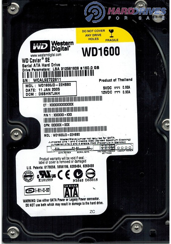 WD1600JD-22HBB0