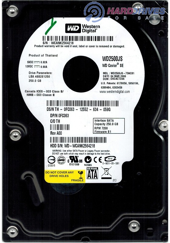 WD2500JS-75NCB1