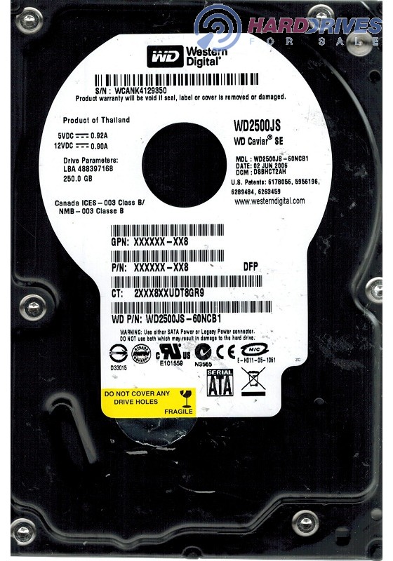 WD2500JS-60NCB1