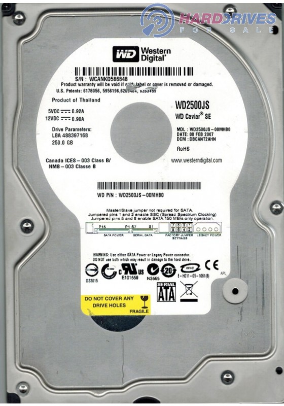 WD2500JS-00MHB0