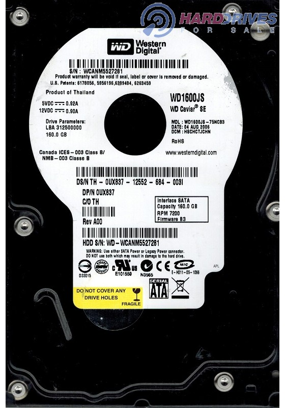 WD1600JS-75NCB3