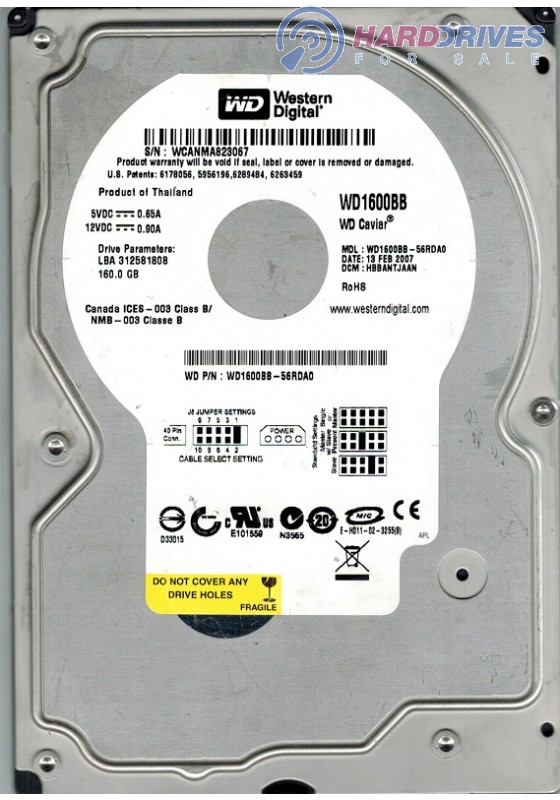 WD1600BB-56RDA0