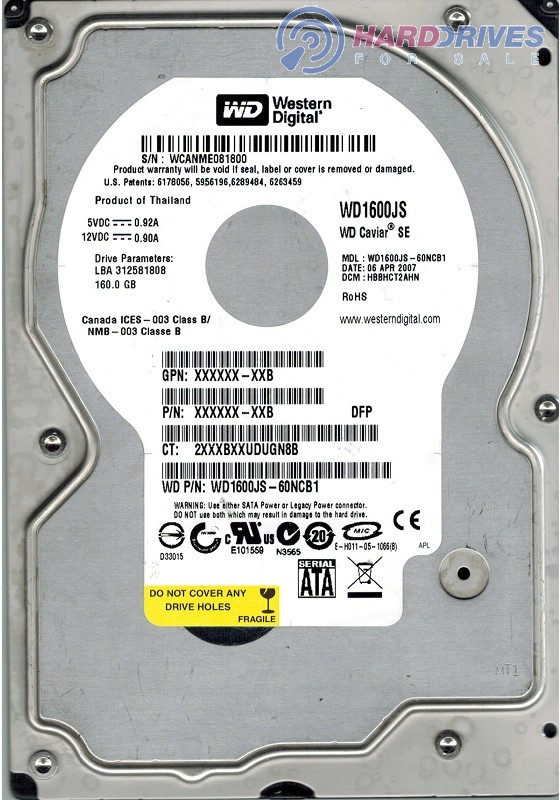WD1600JS-60NCB1