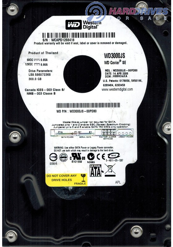 WD3000JS-00PDB0