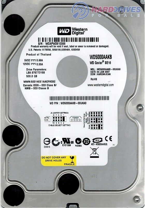 WD5000AAKB-00UKA0