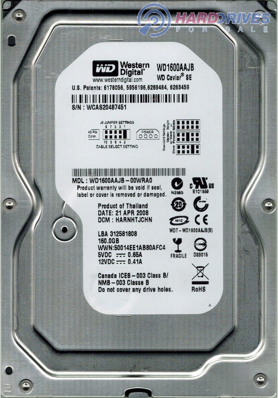 WD1600AAJB-00WRA0