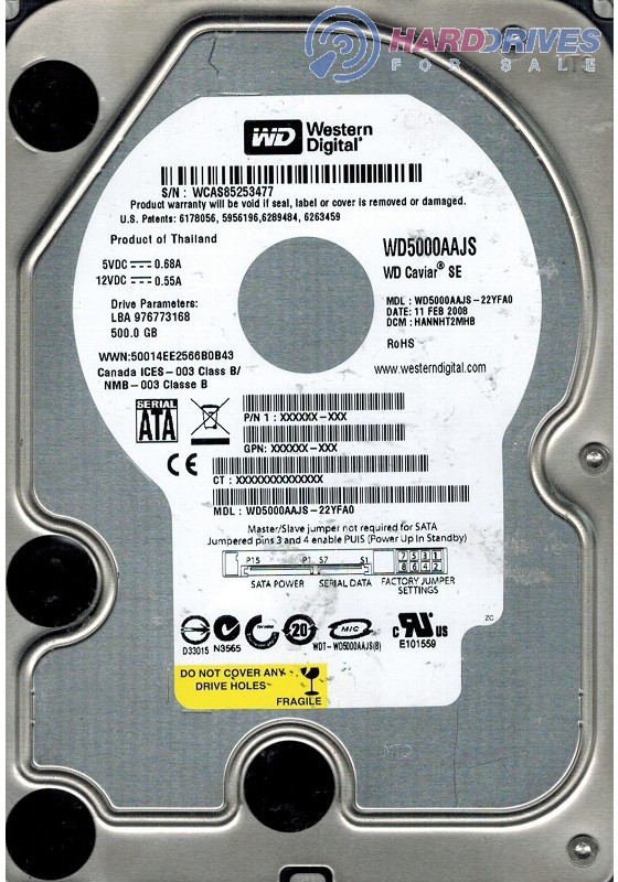 WD5000AAJS-22YFA0