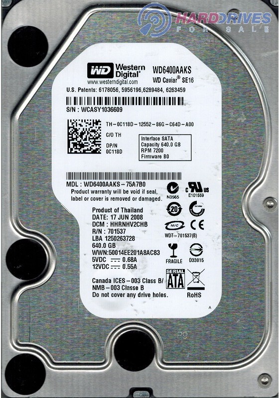 WD6400AAKS-75A7B0