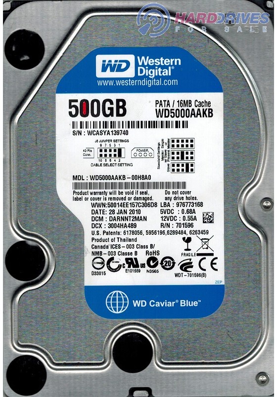 WD5000AAKB-00H8A0