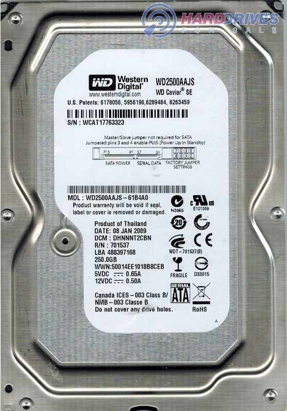 WD2500AAJS-61B4A0
