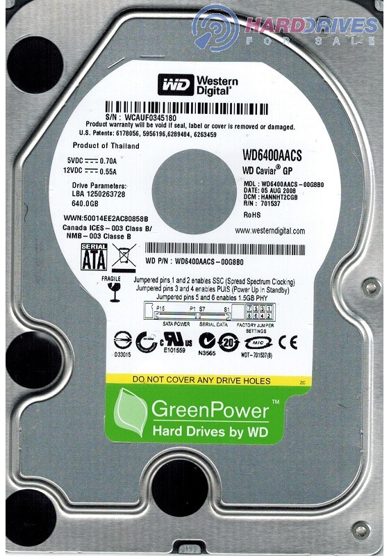 WD6400AACS-00G8B0