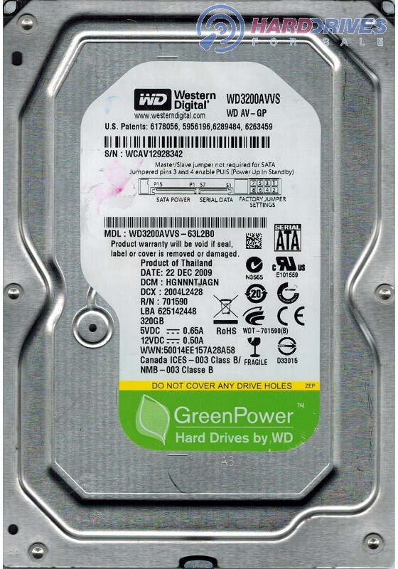WD3200AVVS-63L2B0