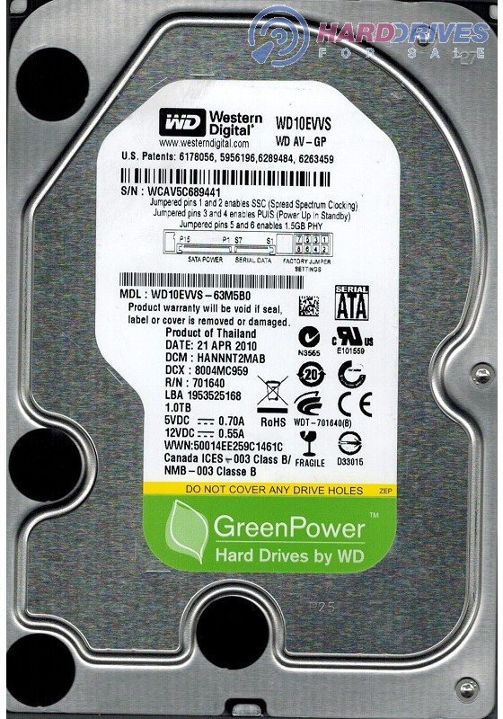 WD10EVVS-63M5B0