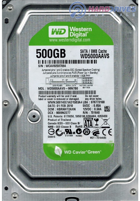 WD5000AAVS-98N7B0